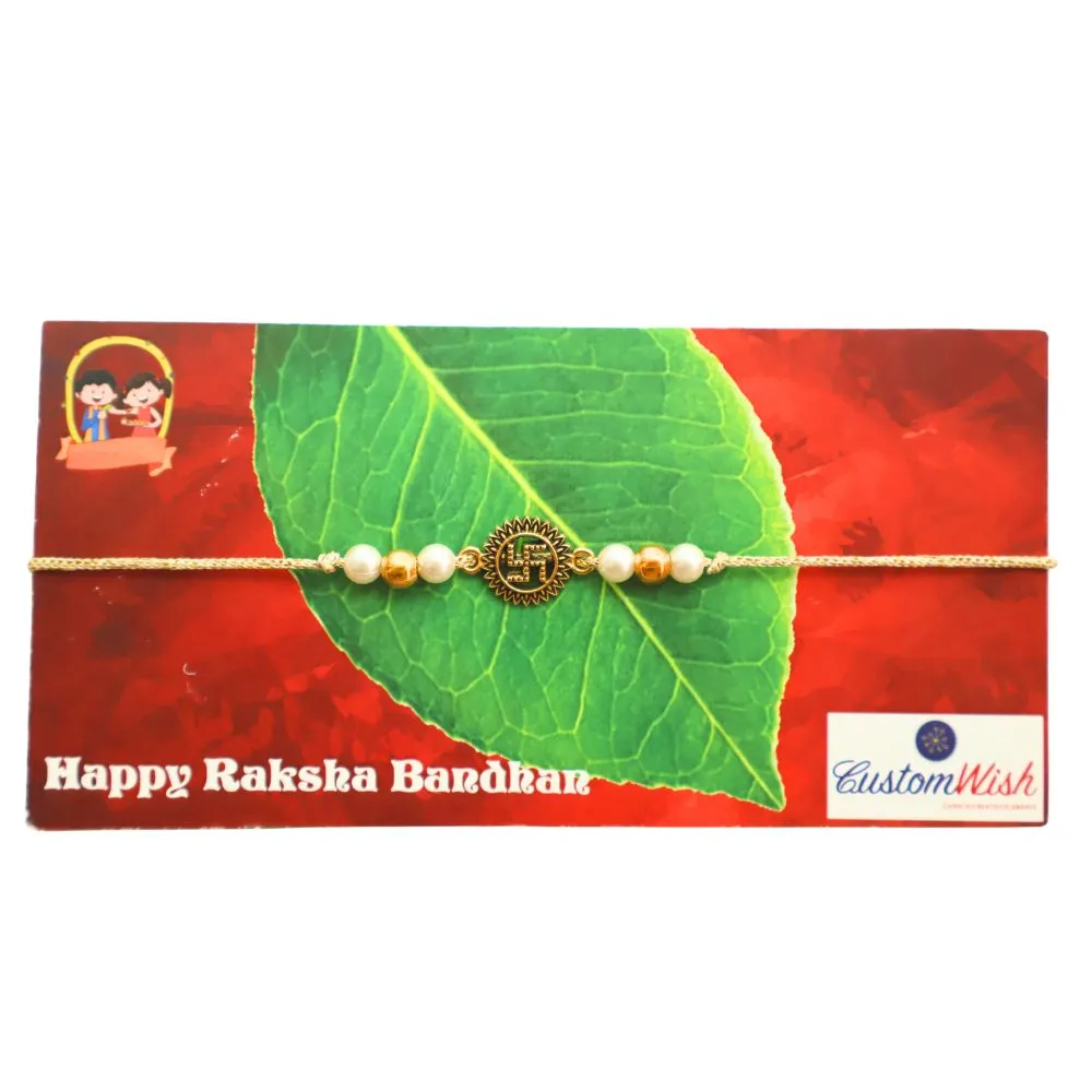 Traditional Oval Swastik Rakhi